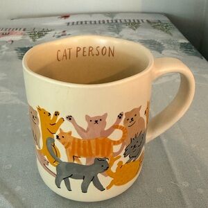 Opalhouse Cat Person Mug - Cream and Multicolor